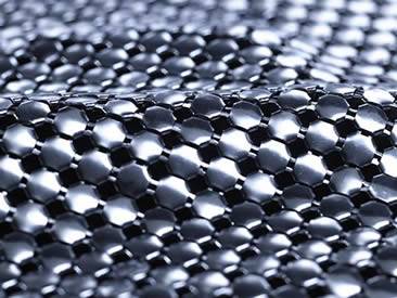 A piece of aluminum metallic fabric with shinny surface.
