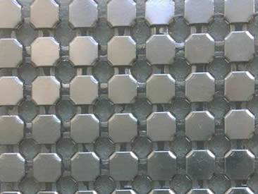 A piece of stainless steel metal fabric which is made of metal flakes.
